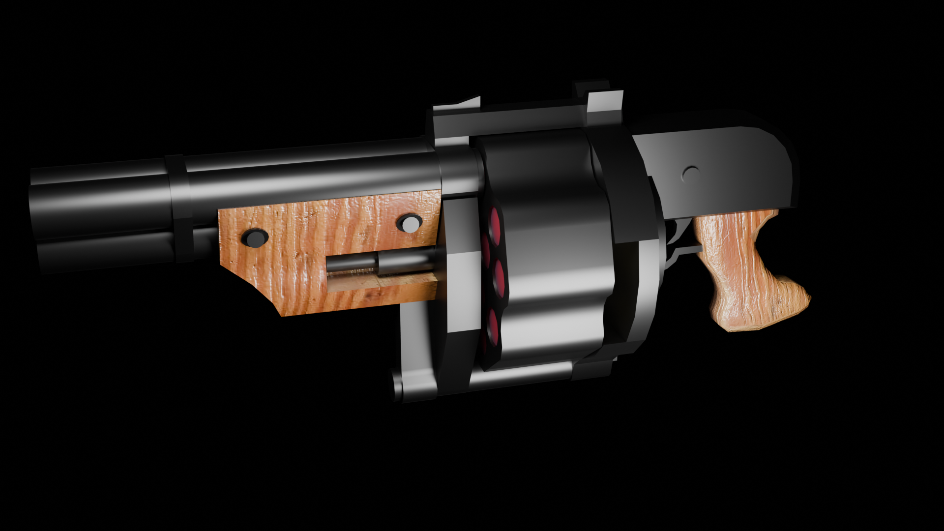 Big Triple Barrel Shotgun Revolver
